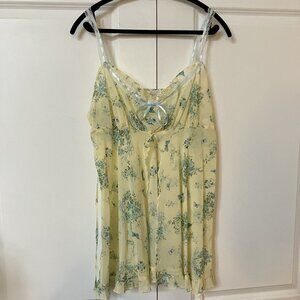 Vintage Y2K California Dynasty Top Womens L Sheer Butterfly Cami Babydoll Fairy